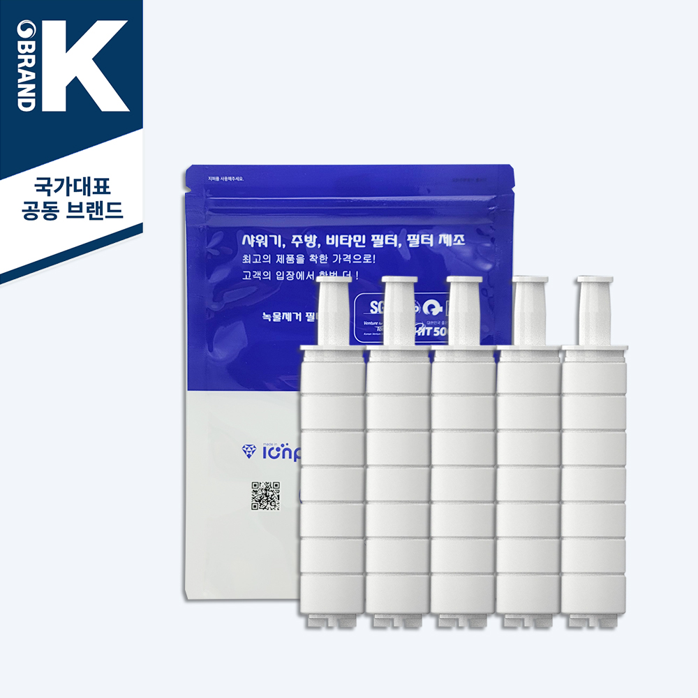 이온폴리스 베이직 듀얼 샤워기 바디필터 5개